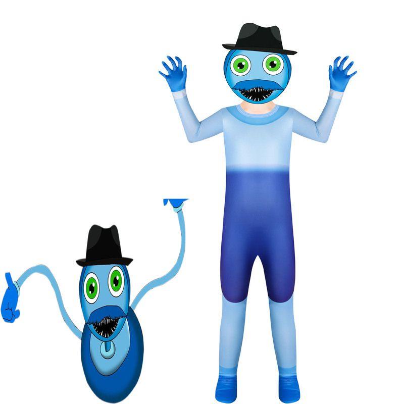 Poppy Playtime Хагги Вагги Папа Косплей Комбинезоны Маска Костюм для вечеринки Наряды Идеально подходят для косплей-вечеринок и Хэллоуина!