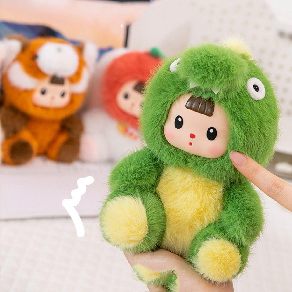 Cartoon Little Raccoon Plush Doll Cute Animal Strawberry Cat Doll Kids Birthday Christmas