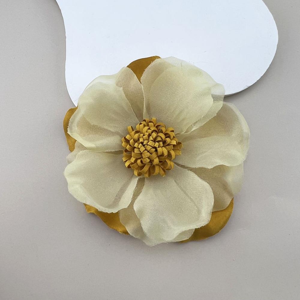 Camellia Sinensis Camellia Flower Brooch Fabric Art Flower Brooch Party Costume Decoration Woman