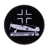 Брошь из эмали «Мессершмитт BF-109» времён Второй мировой войны, значки на лацкан в виде истребителя для военных энтузиастов, ювелирные аксессуары, подарок