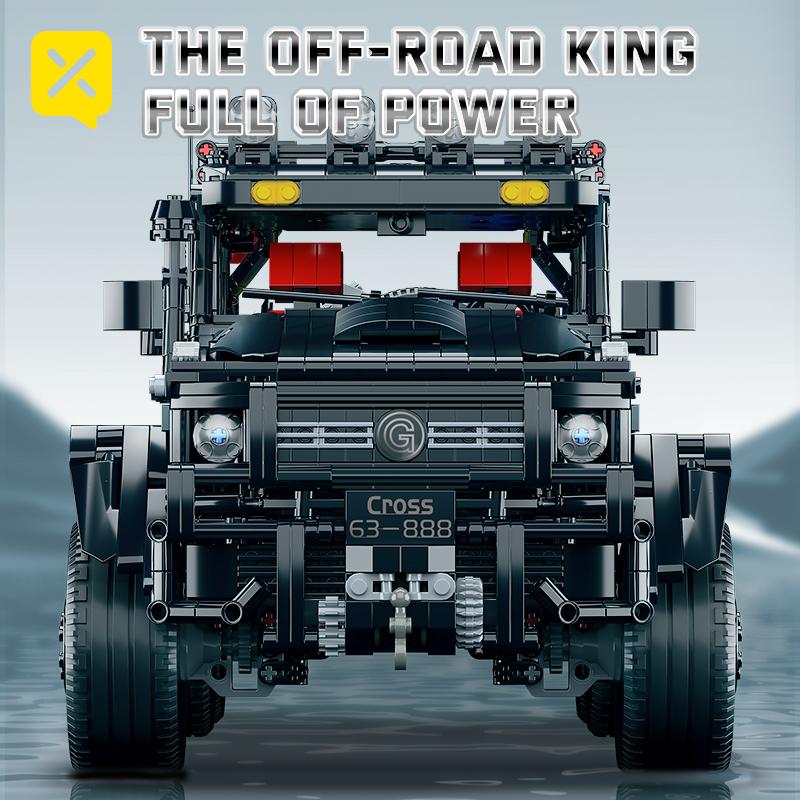 ToylinX Внедорожник Черные Наборы 1/8 Масштаб Пикап Автомобиль Челлендж Строительные Блоки Подарок для Технических Энтузиастов Взрослых