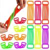 2Pcs Kids Tensioner Toy Stretch TPR Stress Relief Colorful Toddlers Arm Strength Training Resistance Band Decompression Expander Rope Toy