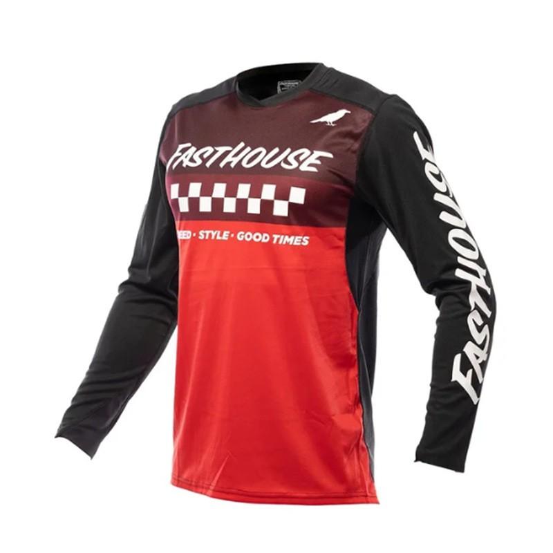 FASTHOUSE Motocross Riding T-Shirt Men Women Quick-Dry Breathable Mesh Cycling Apparel Outdoor Sports