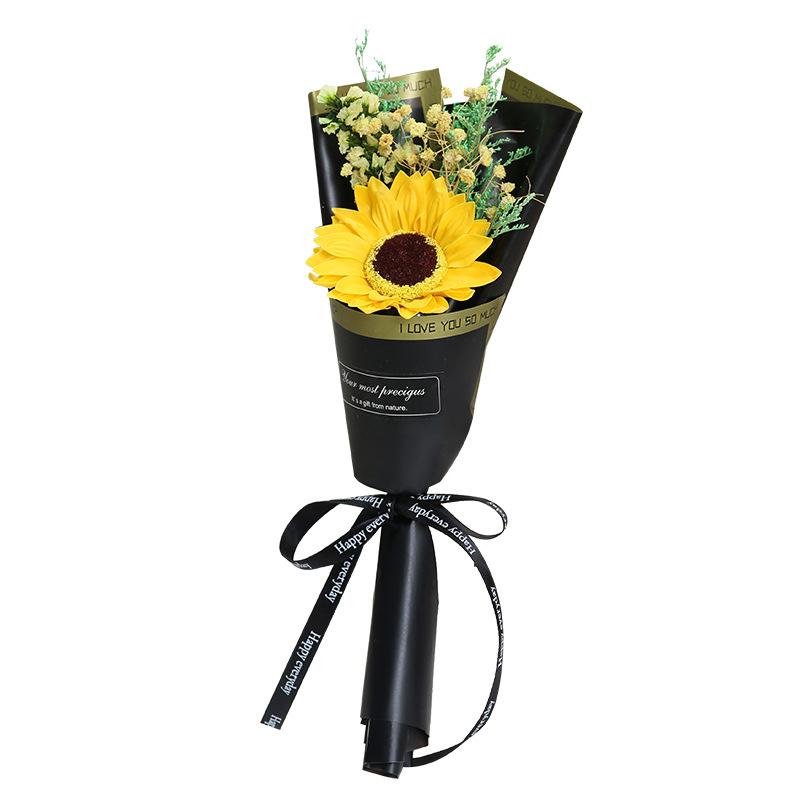 1шт искусственные цветы декоративные цветы подсолнух сухоцвет букет мыльный цветок искусственные цветы