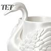 Office Supplies Storage Elegant Swan Pen Holder, Durable PLA Pencil Organizer, Decorative Large Modern Stationery Capacity Container for Makeup