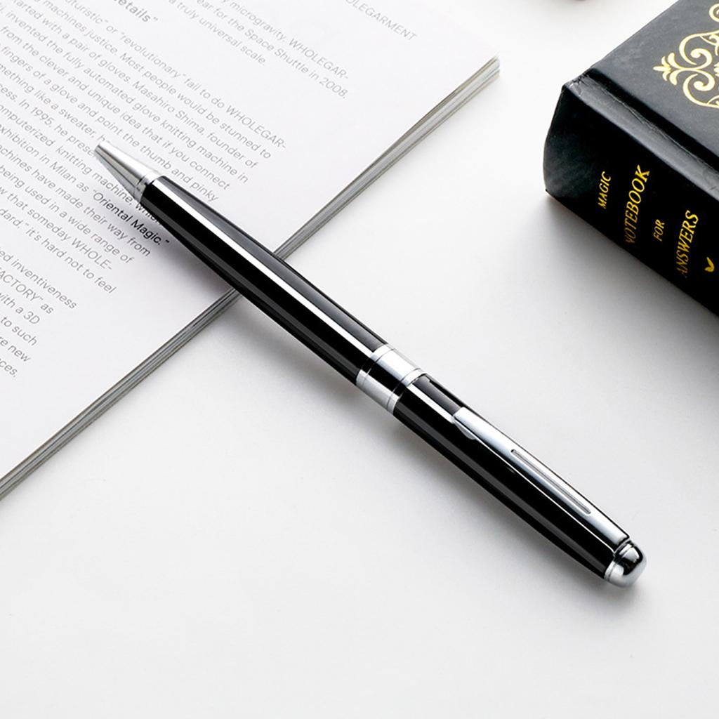 Ручка для бизнес-подарка, черная ручка для подписи, металлическая вращающаяся шариковая ручка 0,7, средняя точка, плавное письмо для ресторана Hotet