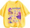 Lovely Cute Kpop Demon Hunters Patterned Kids T Shirt Lightweight Short Sleeve Daily School Wear Boys Girls Casual Round