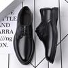 2025 Autumn and Winter Korean Version of British Style Velvet Business Dress Leather Shoes Men's Platform Business Wear Men's Shoes Heightening We