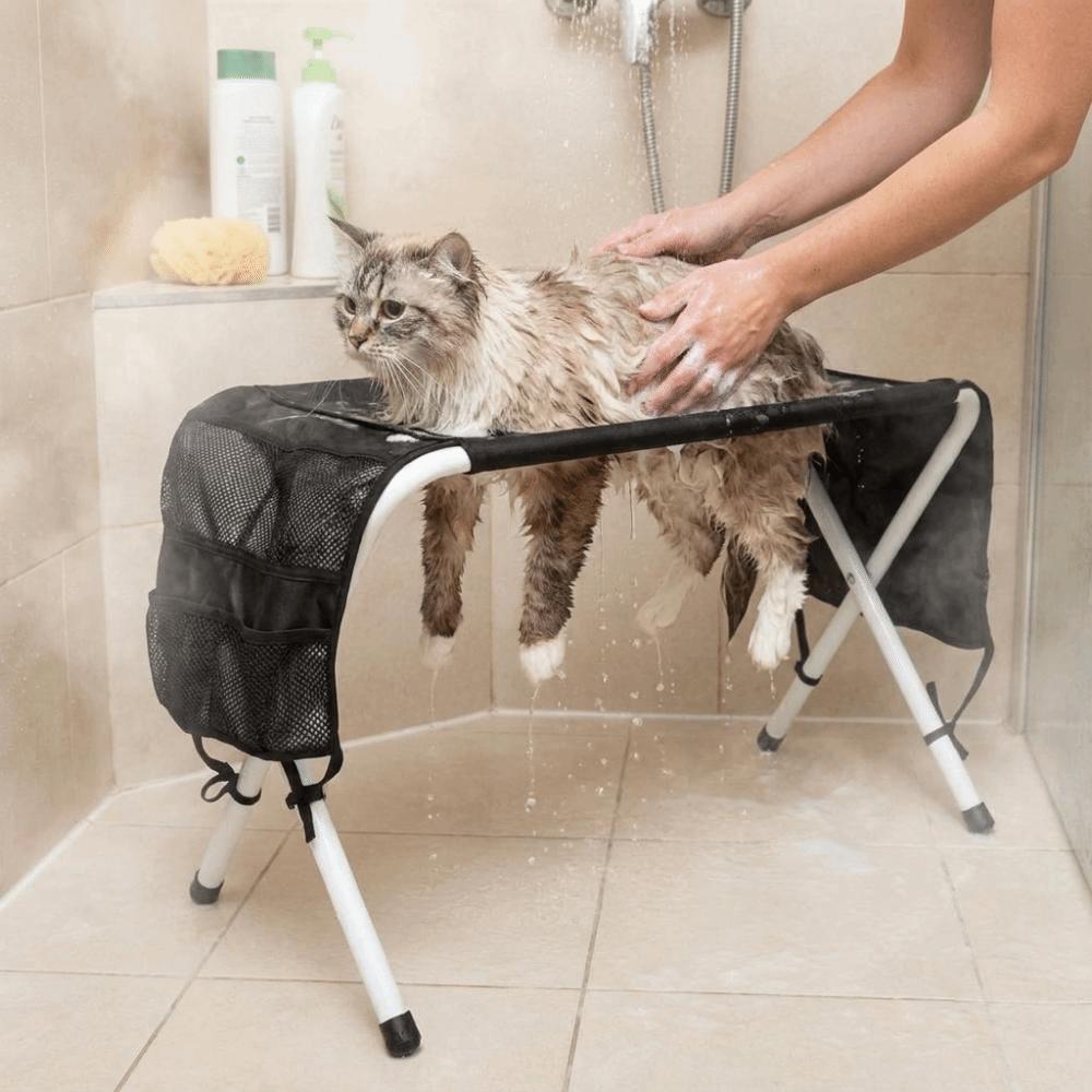 Non-Slip Pet Grooming Table Folding Dog Grooming Hammock Pet Bathing Stand Nail Trimming