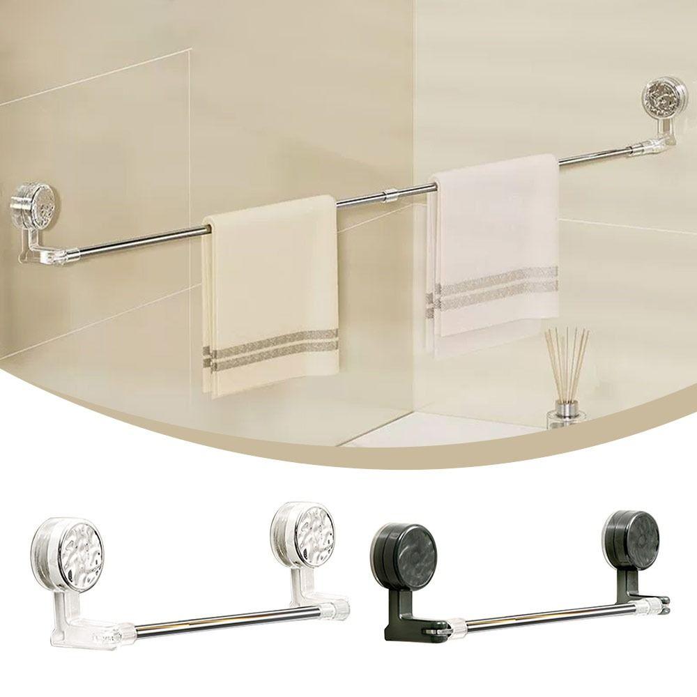 Настенная вешалка для полотенец на присосках, вращающаяся телескопическая штанга для полотенец, держатель для полотенец, подвесная штанга