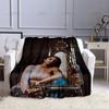 Fashion EVA Queen Thin Blanket Beauty Art Pattern 3D Printing Blanket Flannel Portable Home Travel Office Blanket