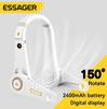 Essager Mini Neck Fan 2400mAh Hanging Neck Fans 5 Speed with Digital Display USB Fan Outdoor Portable Summer Sports Air Cooler