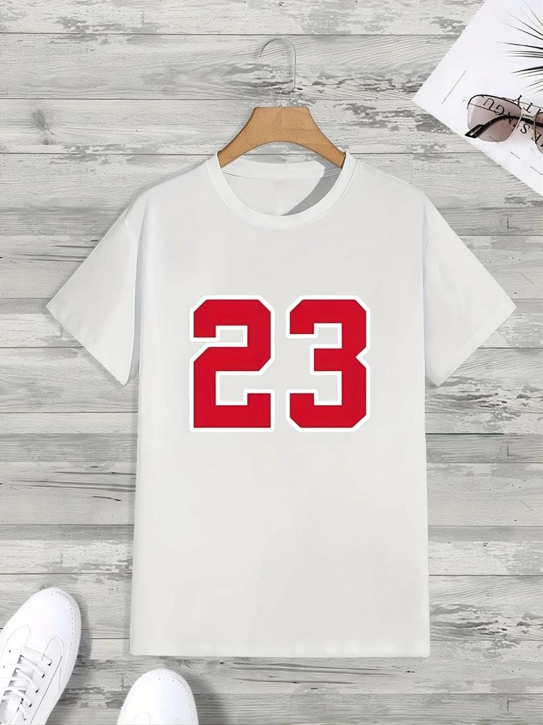 Мужская футболка с 3D-принтом, летняя, свободного покроя, размер 23, удобная и дышащая, с круглым вырезом и короткими рукавами