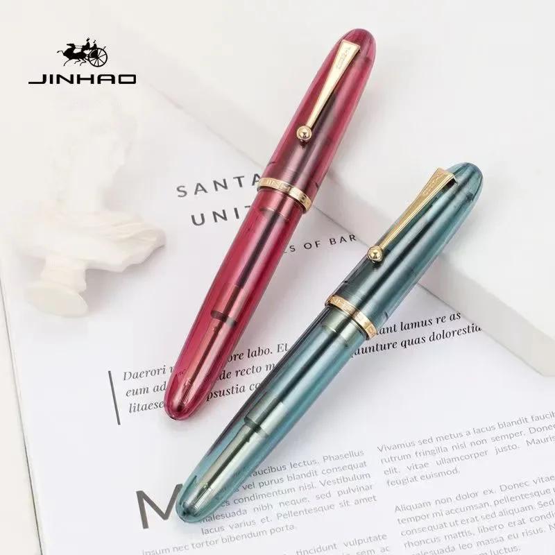 Роскошная перьевая ручка JinHao 9019 Dadao Акриловая прозрачная вращающаяся ручка Перо 40 мм Канцелярские товары Офисные школьные принадлежности Пишущие ручки