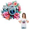 Цветочные наклейки для камеры, нашивки, наклейки, принадлежности для рукоделия, аксессуары для одежды, теплопередача, сделай сам, моющиеся, новая наклейка для одежды