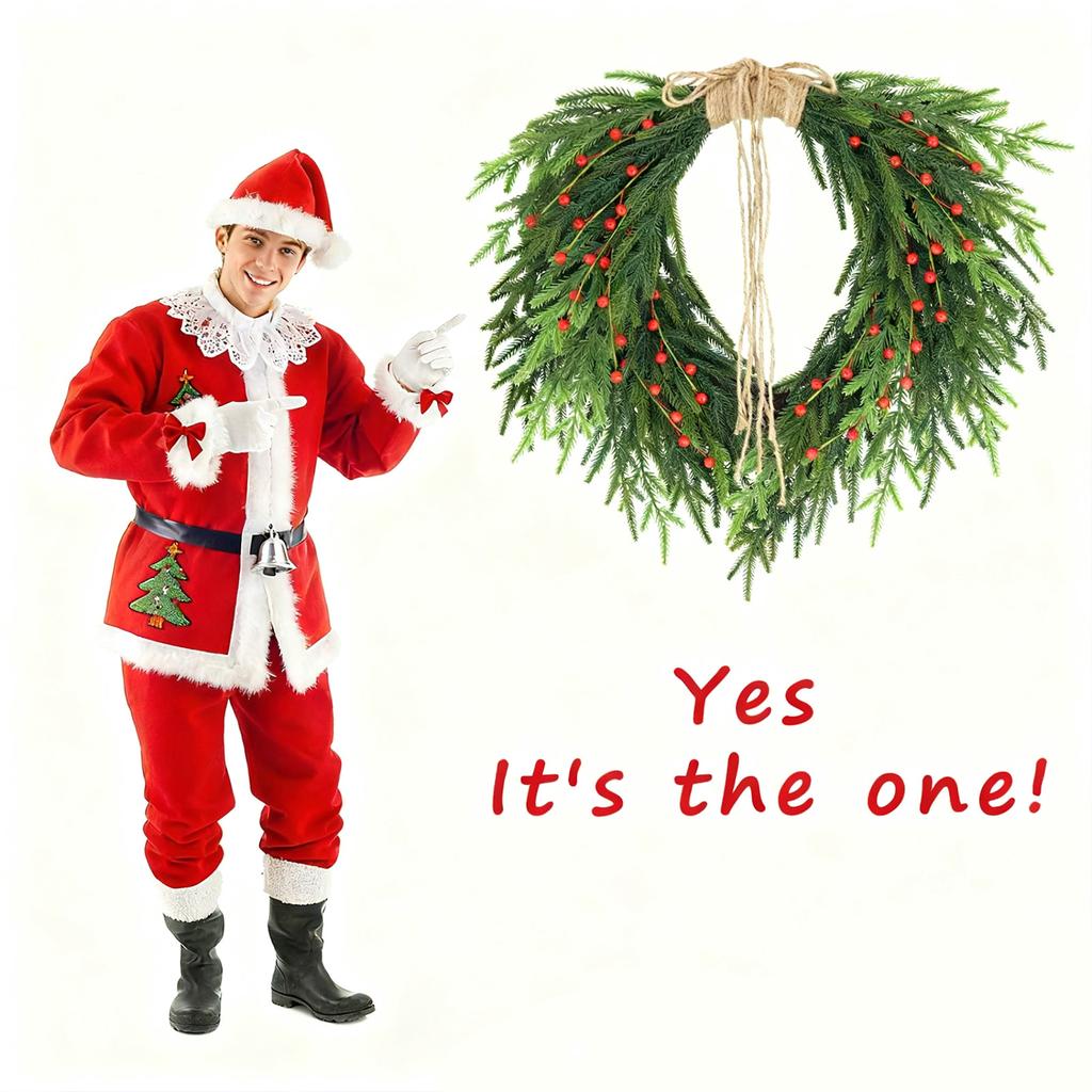 Рождественский венок, бант, подвеска на входную дверь, предметы домашнего декора