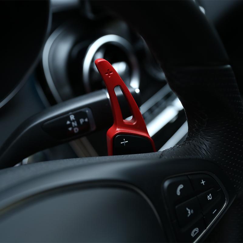 Aluminum-Alloy Car Steering Wheel Paddle Shifter Extension Trim Panel For Mercedes Benz E Class W213 2016-2023 Accessories
