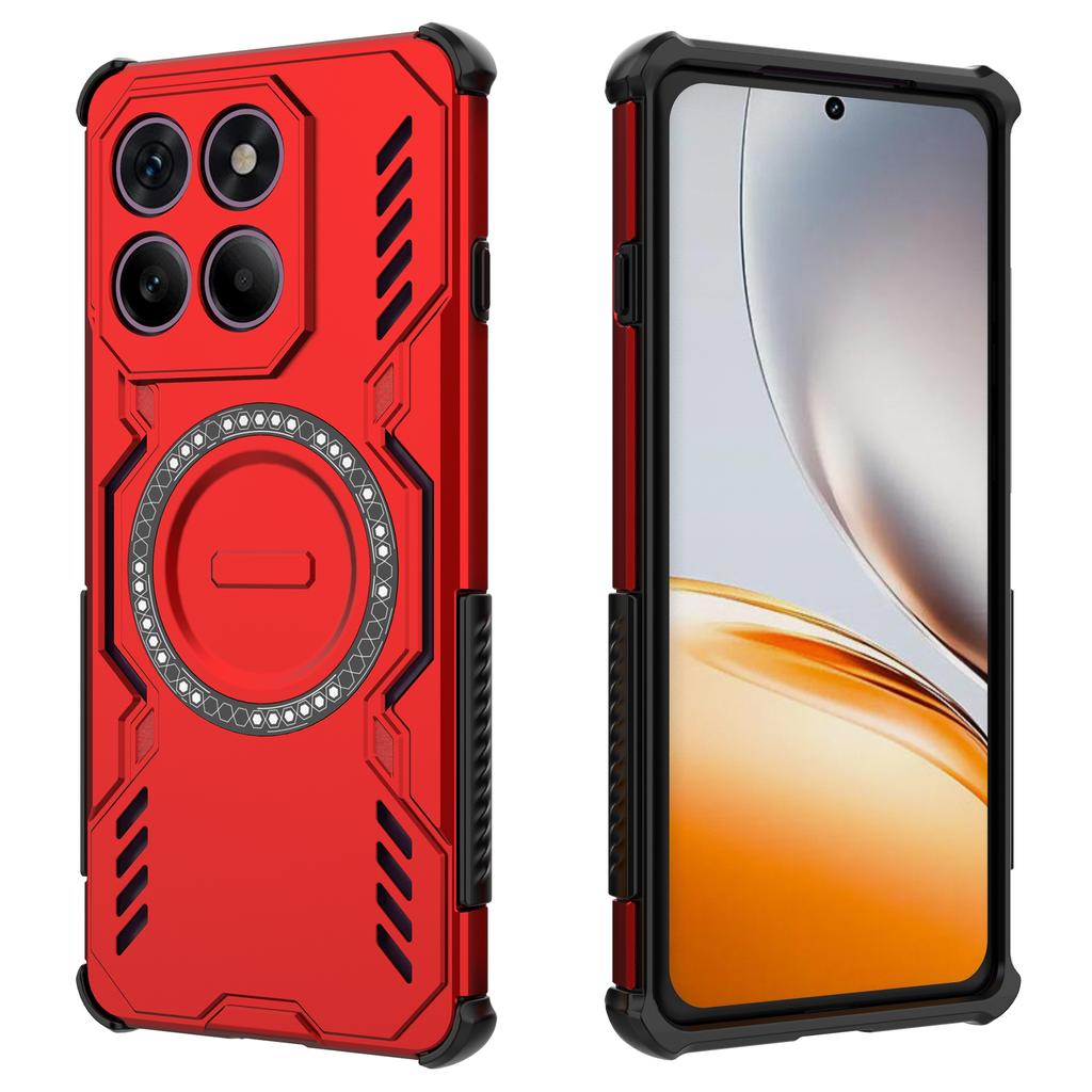 Для Motorola Edge 60 Pro 5G Магнитный чехол Butterfly Armor Полый Рассеивание тепла ПК+ТПУ Чехол для телефона