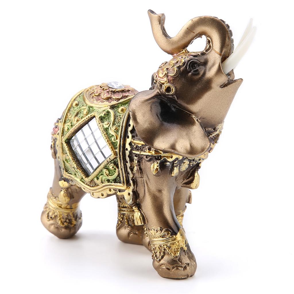 Счастливый фэн-шуй, статуя зеленого слона, скульптура, фигурка богатства, подарок, украшение для дома ( M )