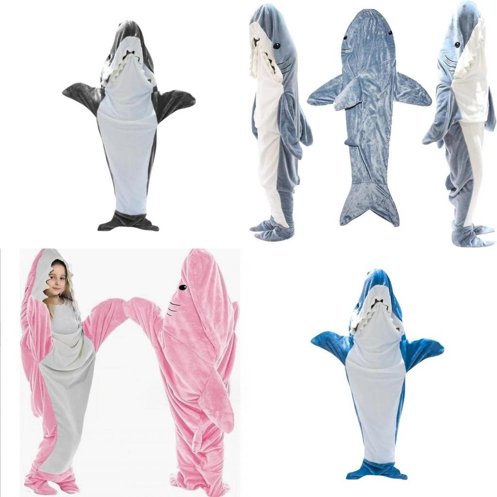 Factory Direct Supply Shark Sleeping Bag Loose-fitting Jumpsuit Pajamas For Home Polyester Fiber Fabric 1.1-2 Lbs Weight 98% Composition In-stock