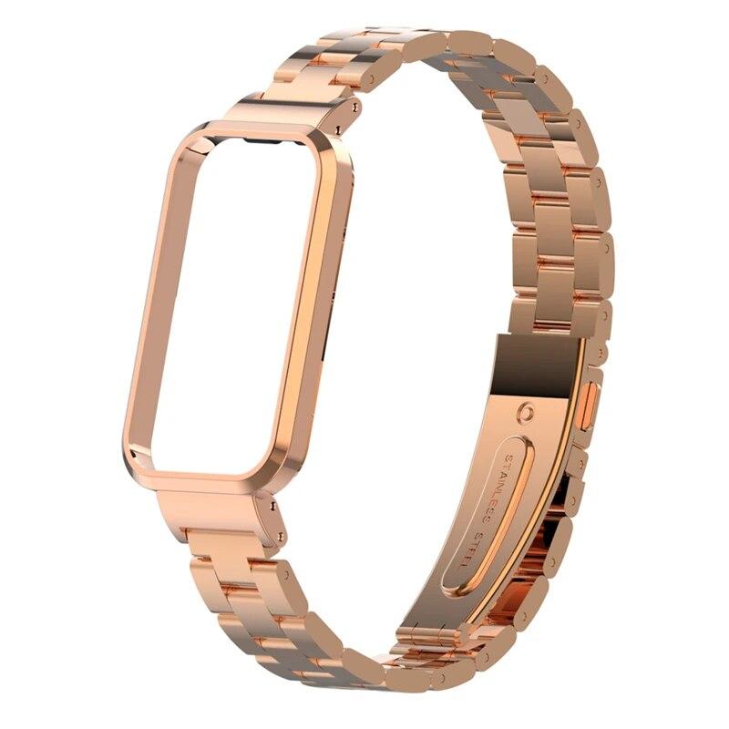 Ремешки из нержавеющей стали для Xiaomi Redmi Smart Band Pro, роскошный металлический браслет для часов Redmi Smart Band 2, ремень