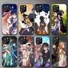 Чехол для телефона Sword Art Online Kirito Asuna Sao для Iphone 11 12 Mini 13 14 Pro Xs Max X 8 7 6s Plus 5 Se Xr Shell