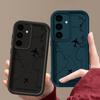 Матовый ударопрочный чехол с принтом маршрута самолета для Samsung S25 S24 FE S26 S23 Ultra S22 A16 A56 A15 A55 A36 A35 A54 A14 A17 A37 A57 A27 Мягкая крышка для телефона
