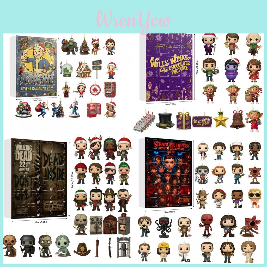 Stranger Things Acrylic Countdown Calendar For Holiday Decor And Collectors Gift