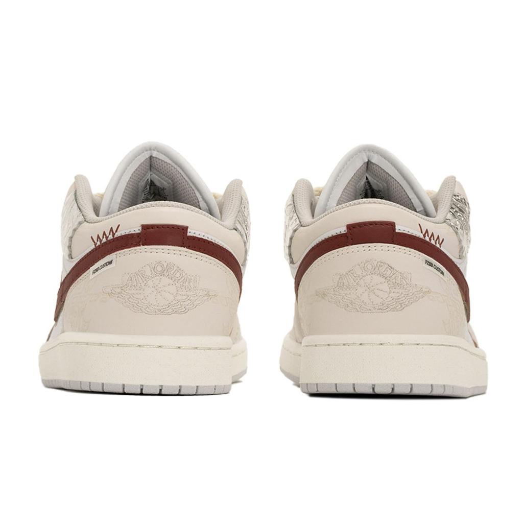 Jordan Air Jordan 1 Silver Dragon Trendy Abrasion Resistant Abrasion Resistant Low top Vintage Basketball Shoes Men's FQ7687-300(TeamA-)