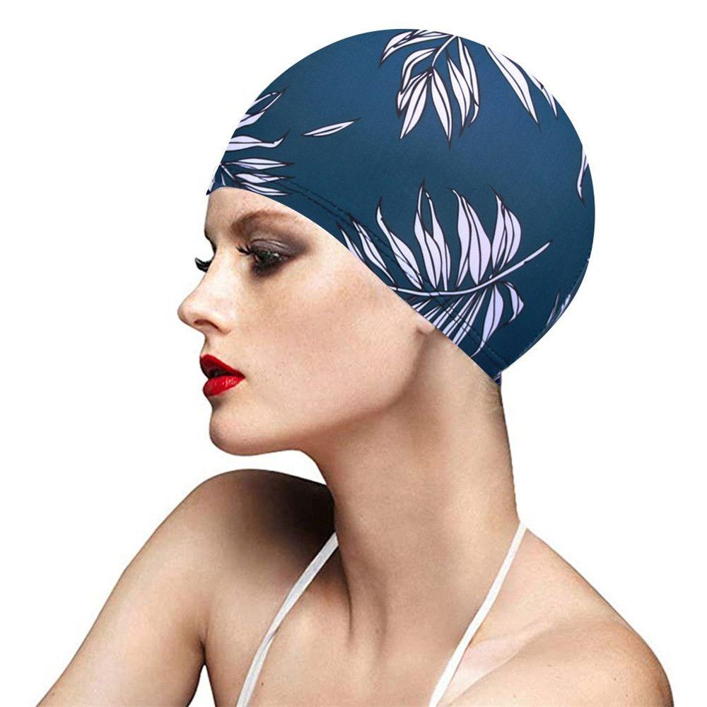 Men Women Elastic Breathable Swimming Cap Bathing Hat Quick Dry Sports Turban