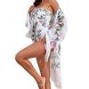 2024 European & American Three-Piece Swimsuit Set: Long Sleeve Sunscreen Cover-up Bikini for Women.