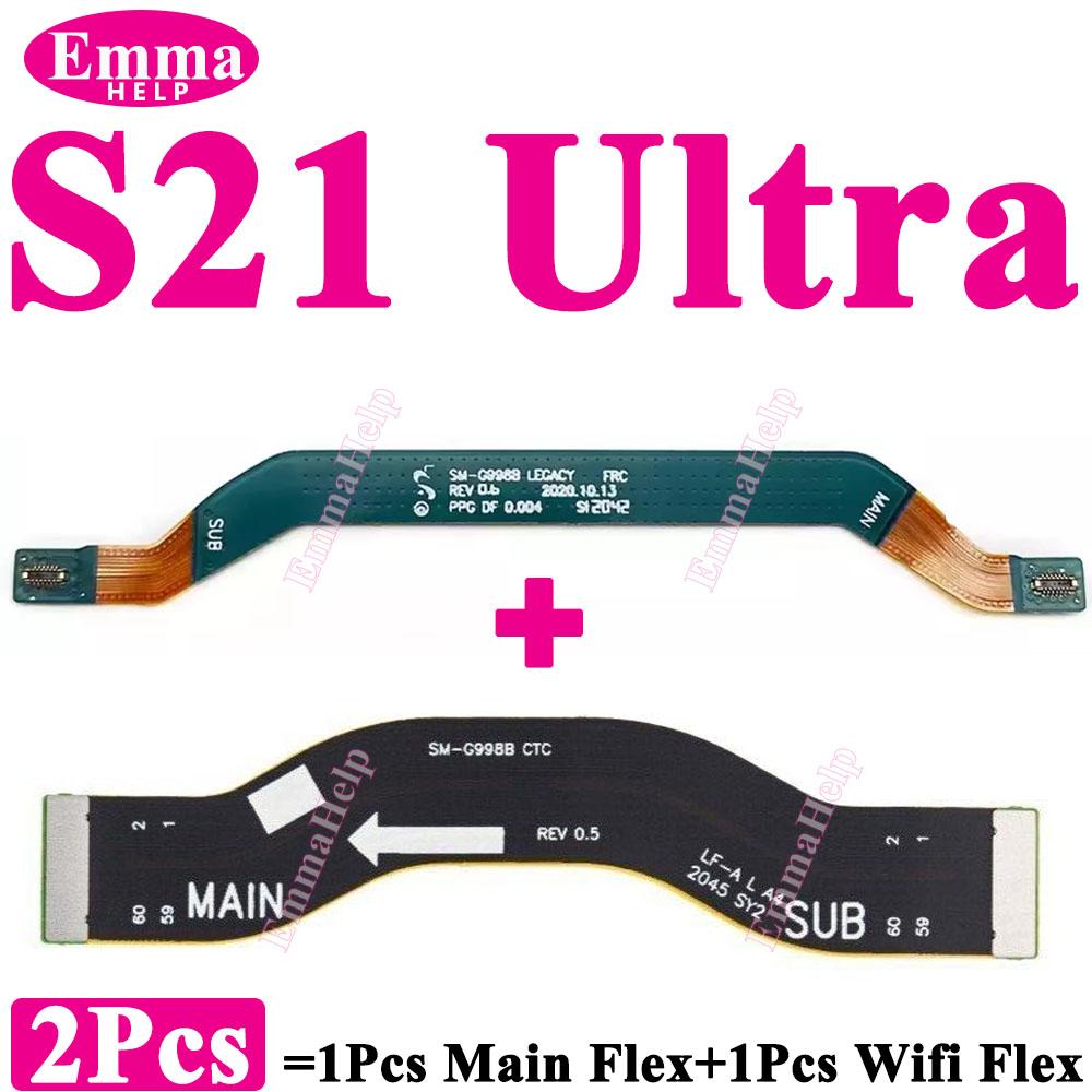 2x Main Board Flex Signal Antenna Connector Motherboard Cable For Samsung S20 S21 S24 Plus S22 S23 Ultra WiFi Antenna Flex