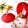 Многоцелевая Красная Хрустальная Стеклянная Утолщенная Банка для Хранения Конфет, Сухофруктов и Мелких Предметов, Организация Украшений, Декор для Дома