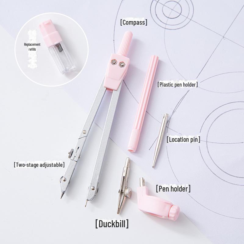 Набор из шести металлических циркулей для чертежей для экзаменов и проектирования