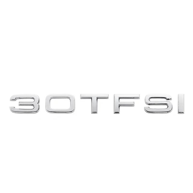 For 2s Chrome Black 3D Letters 30TFSI 35TFSI 40TFSI 45TFSI 50TFSI 55TFSI Rear Trunk Emblem Badge Sticker Car AcessoriesA1