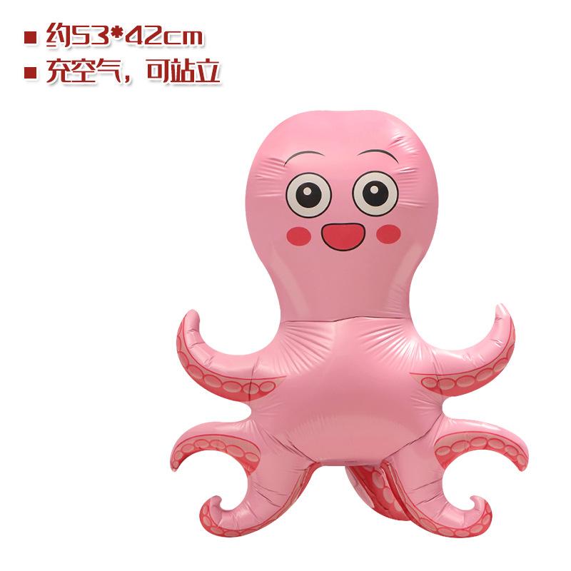 Ocean Animal Party Balloon Decor 5th Child's Birthday Shark Seahorse Crab Turtle Octopus Balloons Kids Gifts Baby Shower Decors