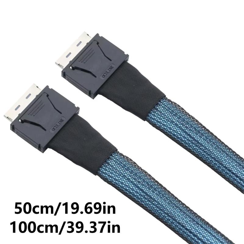 Кабель SFF-8611 PCIe SFF-8611 8I Штекер на SFF-8611 Штекер Кабель-удлинитель данных 50 см/100 см для внешней видеокарты