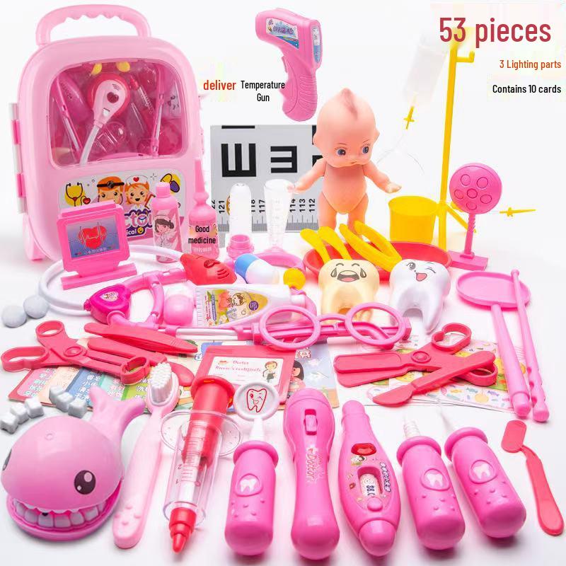 Детский игровой набор доктора: Медицинские игрушки со стетоскопом и шприцем для детей 3-6 лет, для мальчиков и девочек
