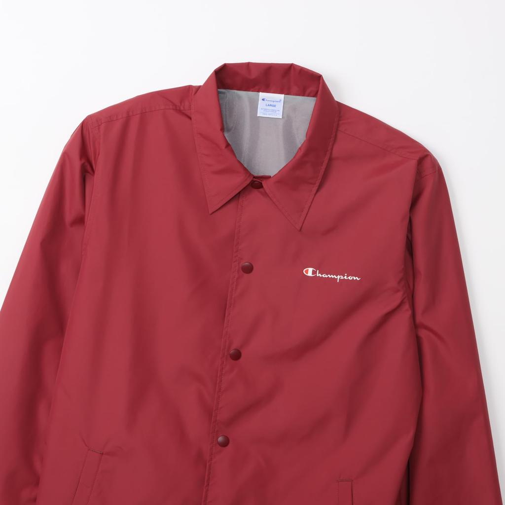 Куртка тренера Champion с длинным рукавом, с вышитым логотипом-надписью, водоотталкивающая, базовая, C3-A615-109-S