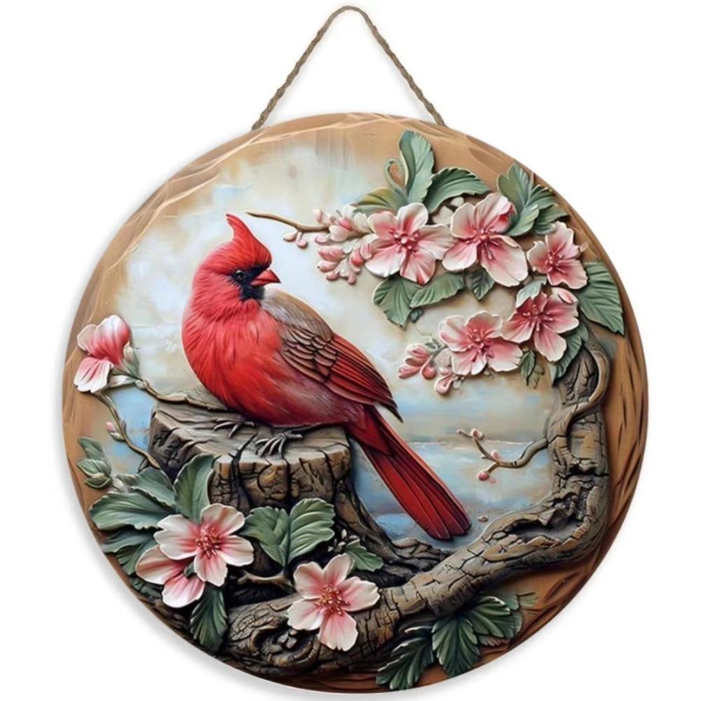 1 шт. 2d плоский круглый деревянный плоский знак - 20 см Знак с изображением птицы павлина, украшение для офиса и дома, подарки на День матери, настенные декоративные элементы на День благодарения