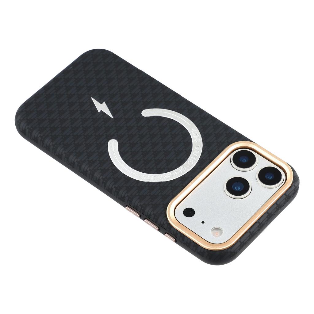 KIGC For iPhone 17 Pro Max Case Compatible with MagSafe Metal Lens Frame PC Slim Phone Cover