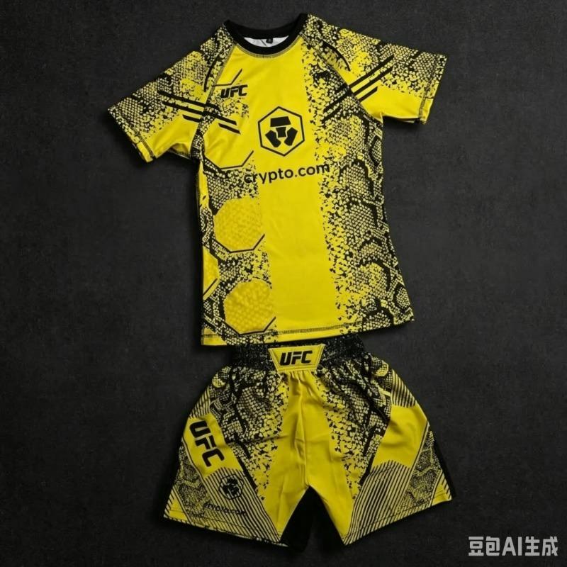 UFC Новая Восьмиугольная Клетка Бои Ночь Мужской и Детский MMA Свободный Дышащий Быстросохнущий Боксерская Тренировка Спортивный Комплект