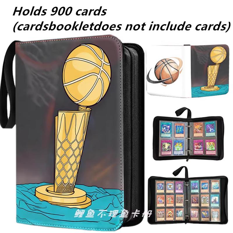 400pcs/900pcs NBA Superstar Card Album Book Folder 4/9 Card Slots Collections Zipper Double Pocket Zipper Card Binder Holder