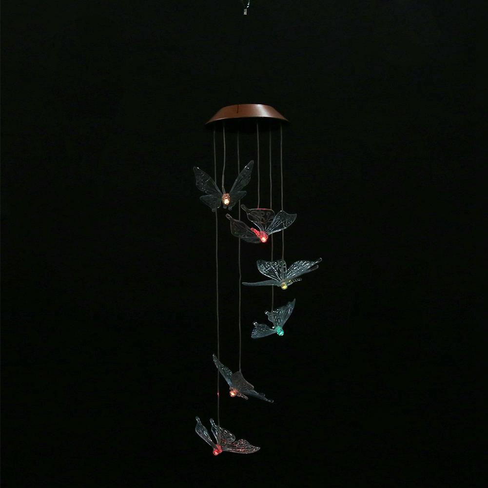 Уличные Водонепроницаемые Светодиодные Солнечные Колокольчики-Бабочки Декор для Дома и Сада (прозрачный)