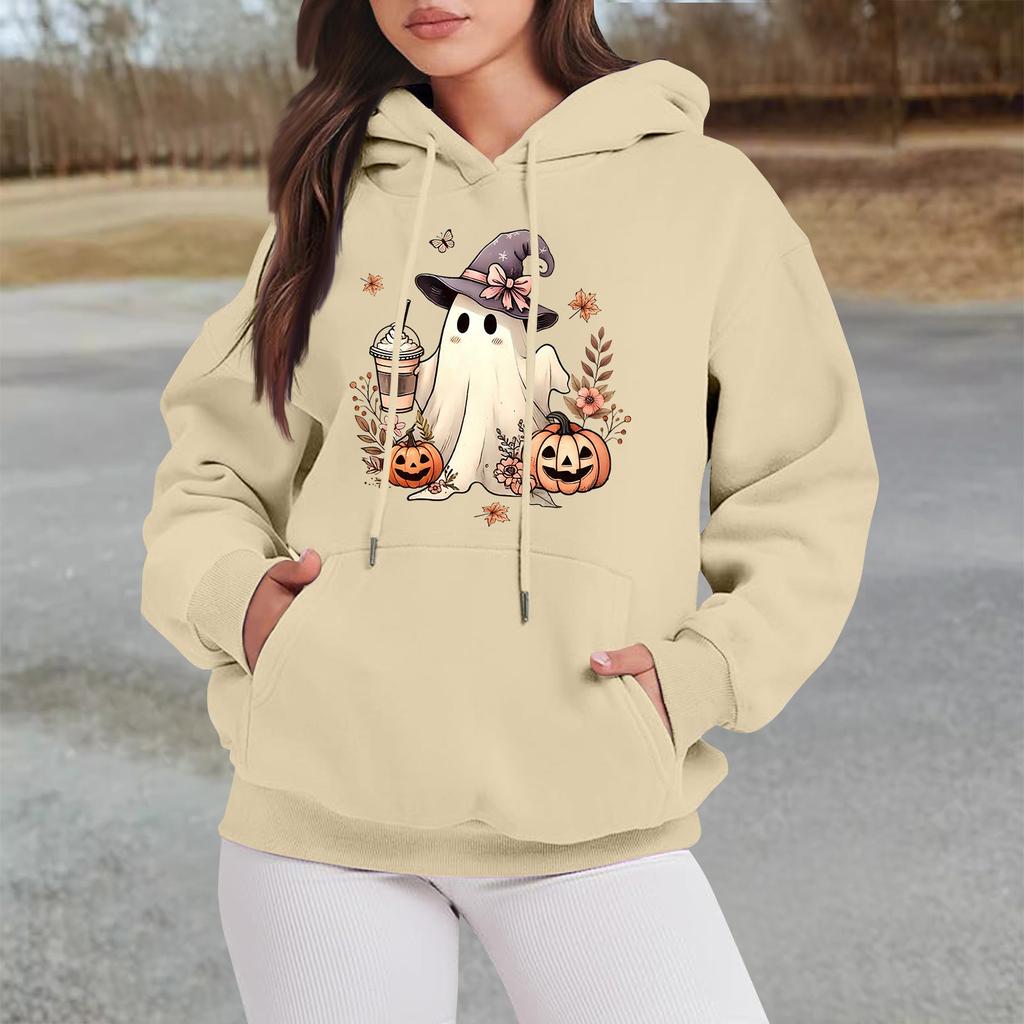 Женские свитшоты оверсайз, флисовые толстовки с длинным рукавом, осенние наряды с карманом