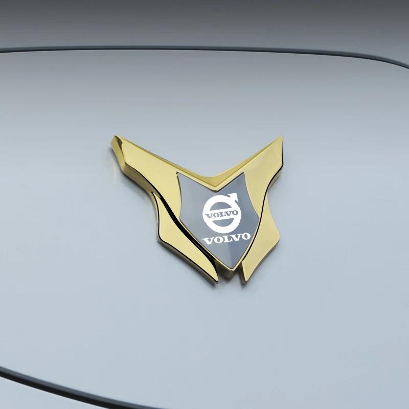 3D Metal VOLVO Car Emblem Sticker V Shape Auto Badge Decal Fender Decor For Volvo XC60 XC90 S60 S90 XC40 V60 V90 S80 V40 C40