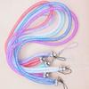 1PC Crystal Lanyard Necklace ID Badge Mobile Phone Keychain Glitter Cord Strap Rhinestone Mesh Antitheft Holder Hanging Rope