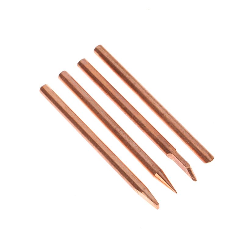 4 шт. Наружный нагрев Паяльник Наконечник B C D K Чистая медь Паяльная головка 30 Вт 40 Вт 60 Вт Запасной наконечник Сварочные инструменты для ремонта