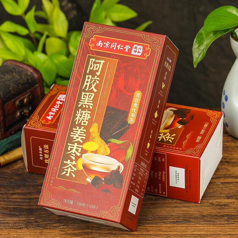 Nanjing TongRenTang Ajiao Black Sugar Ginger Jujube Tea Combination Health Tea