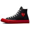 Chuck Taylor All Star 70 Hi Comme Des Garcons Play Black Red Midsole
